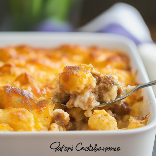 Tater Tot Sausage Breakfast Casserole