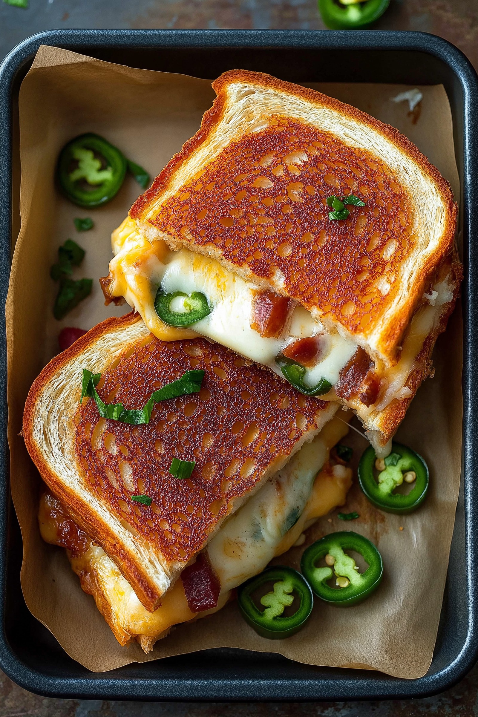 Roasted Jalapeno Popper Grilled Cheese