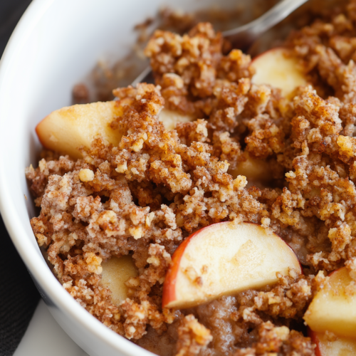 Healthy Breakfast Apple Crumble