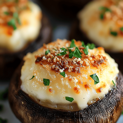 Air Fryer Stuffed Mushrooms