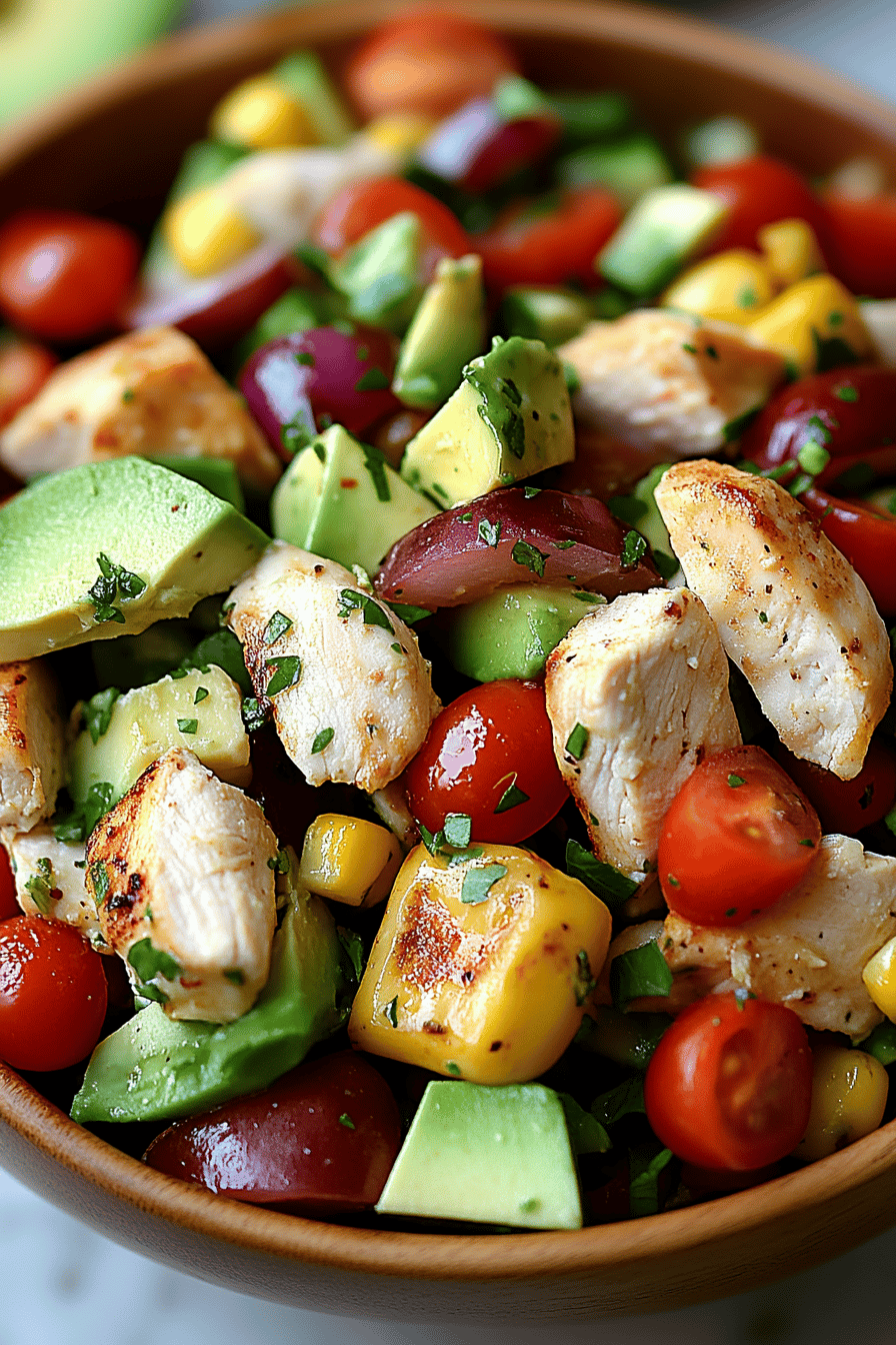 Avocado Chicken Salad Final Dish Presentation