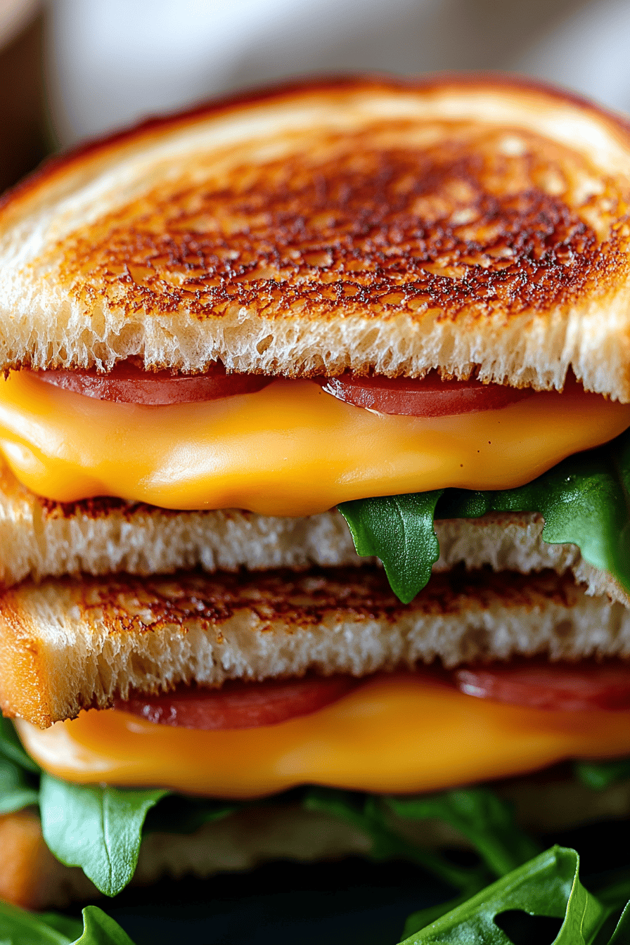 BLT Grilled Cheese Sandwiches Final Dish Presentation
