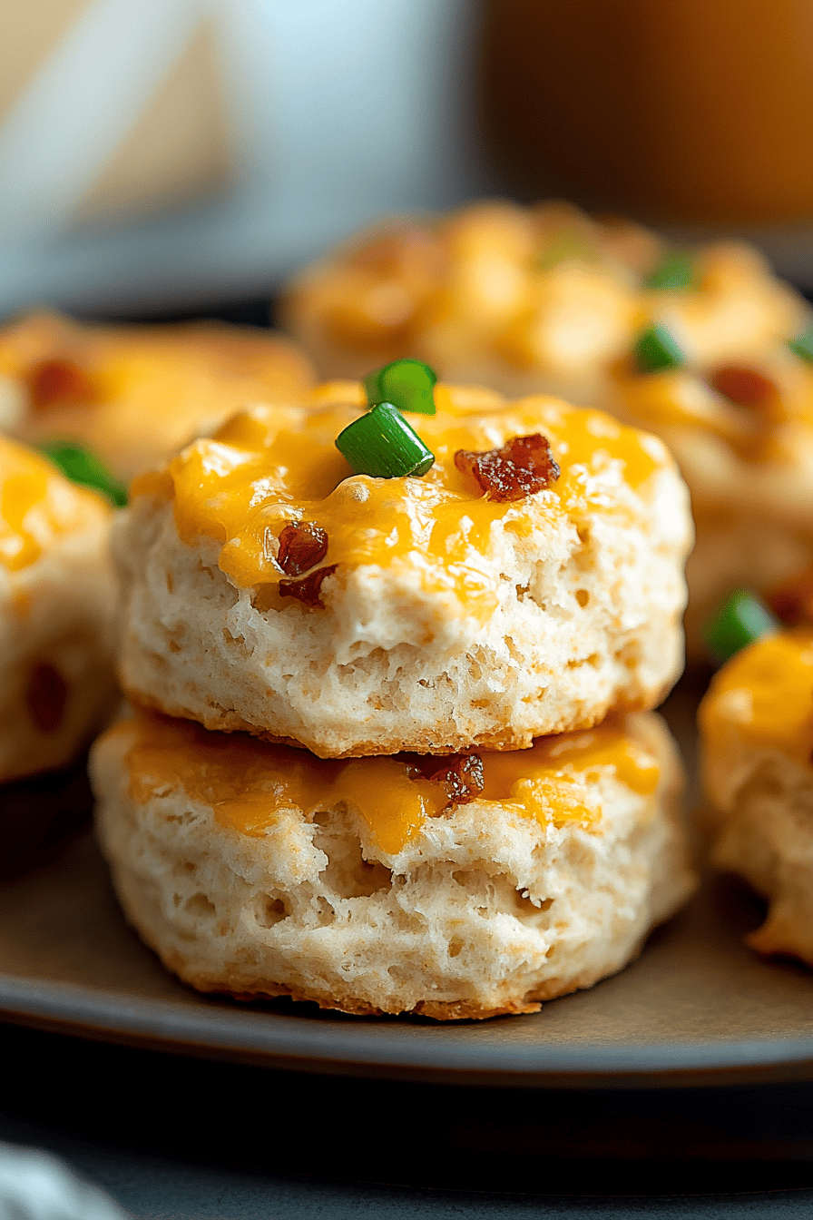 Bacon Cheddar Biscuits Final Dish Presentation