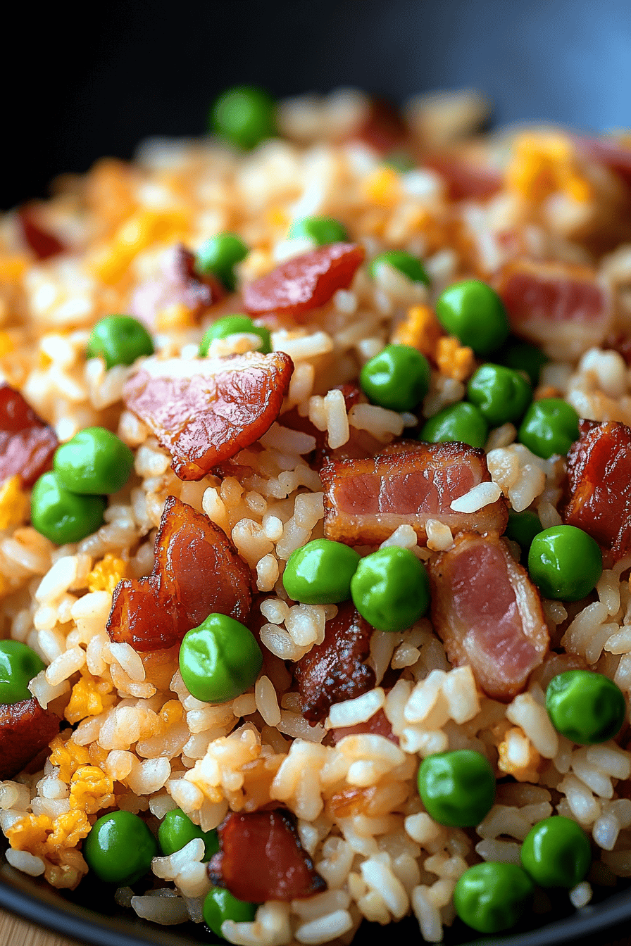 Bacon Fried Rice Final Dish Presentation