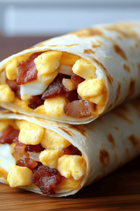 Bacon and Egg Breakfast Wrap