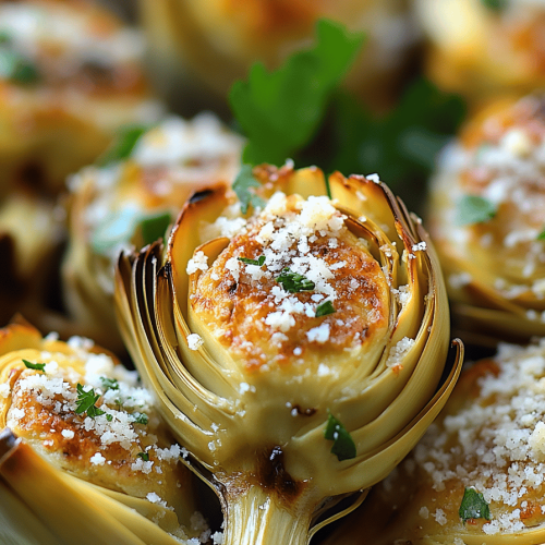 Baked Parmesan Artichoke Hearts