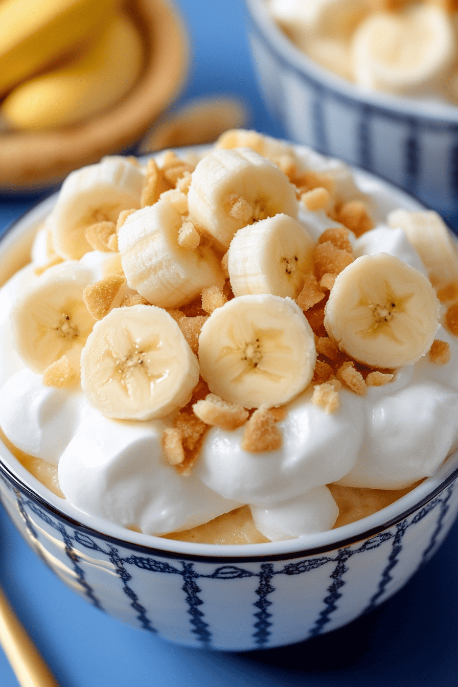 Banana Pudding Fluff Final Dish Presentation