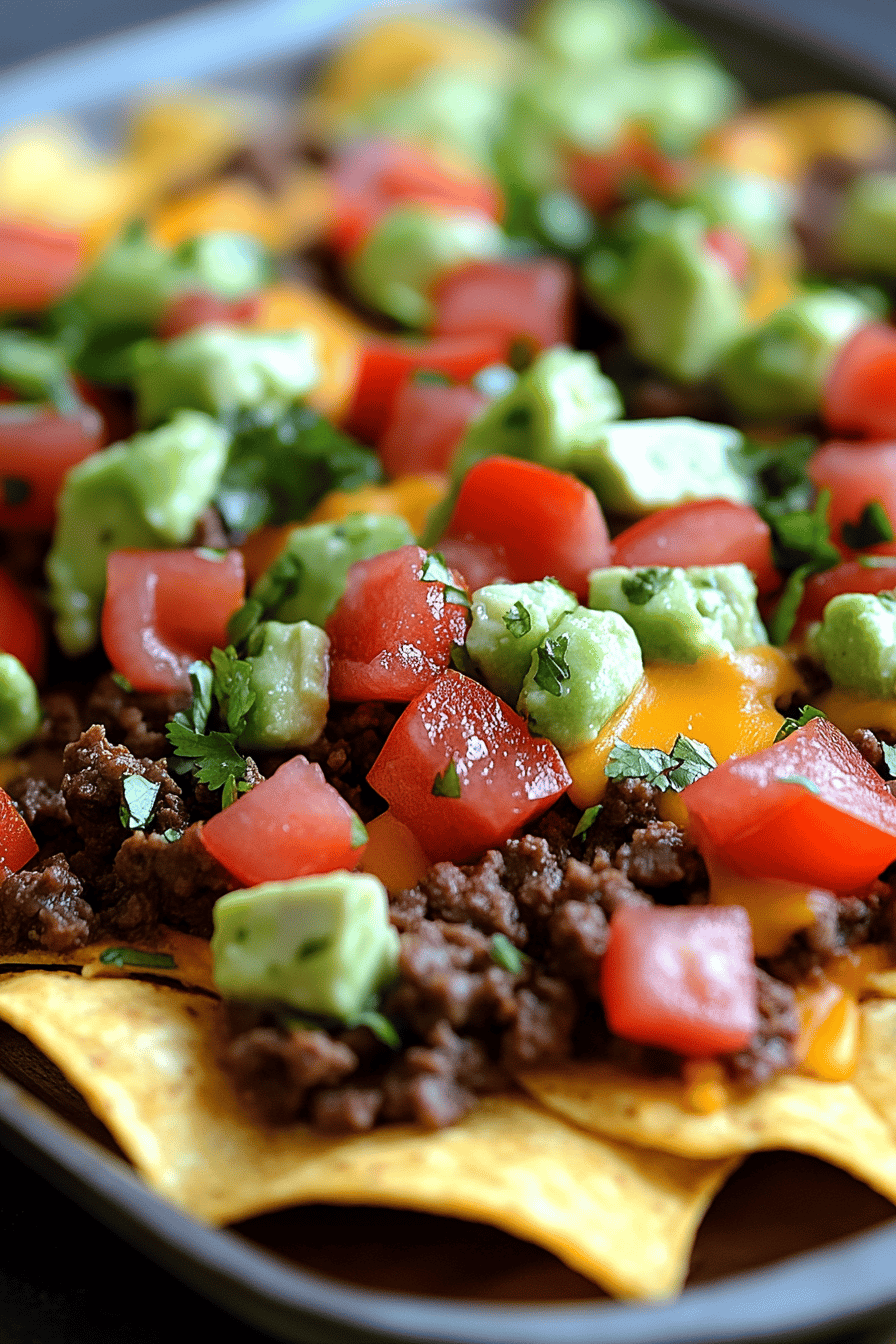 Beef Nachos Recipe Final Dish Presentation