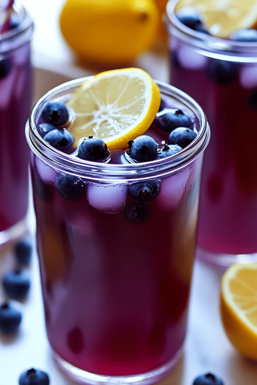 Blueberry Lemonade Recipe Final Dish Presentation