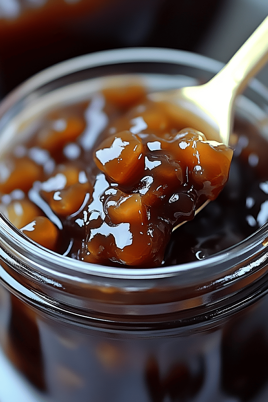 Bourbon Bacon Jam Recipe Final Dish Presentation
