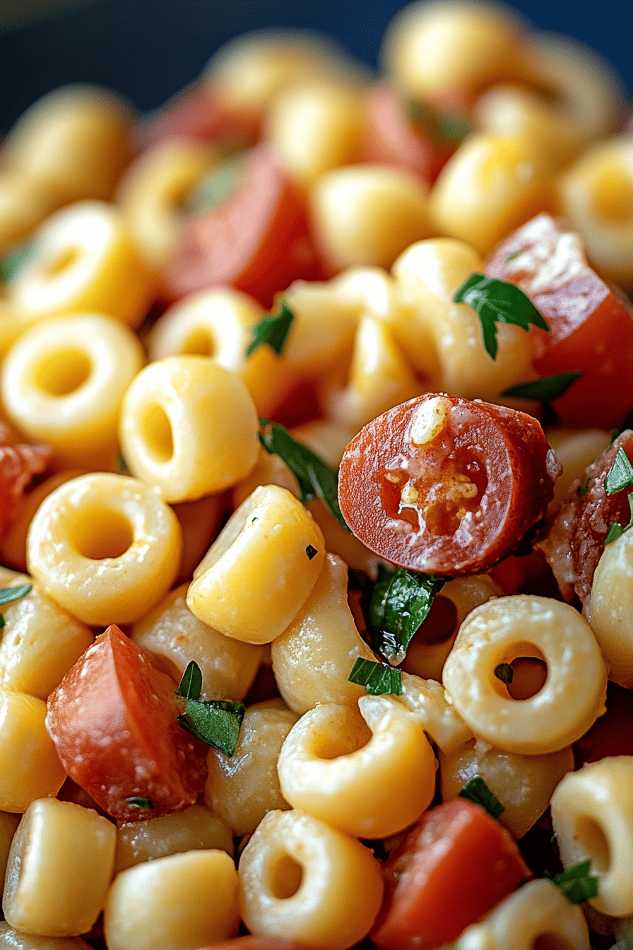 Bruschetta Pasta Salad Final Dish Presentation