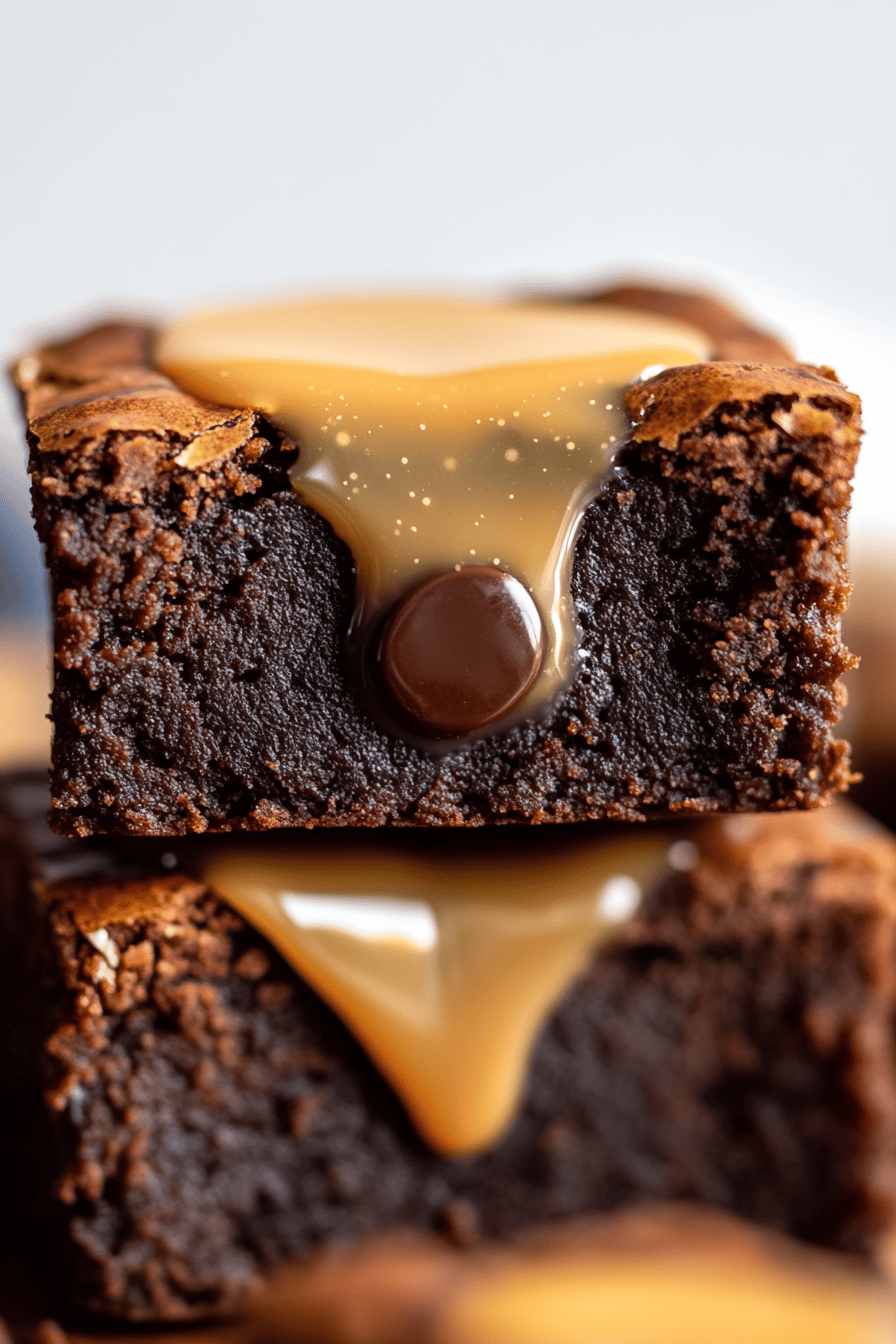 Caramel Brownies Recipe Final Dish Presentation