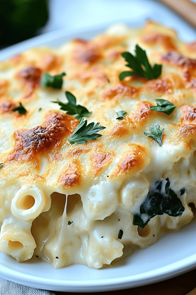 Cheesy Cauliflower Alfredo Bake