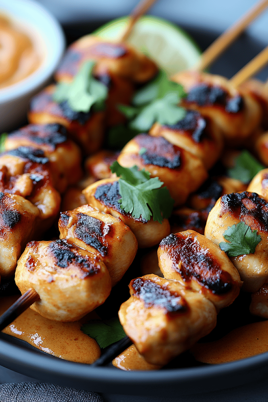 Chicken Satay Recipe Final Dish Presentation