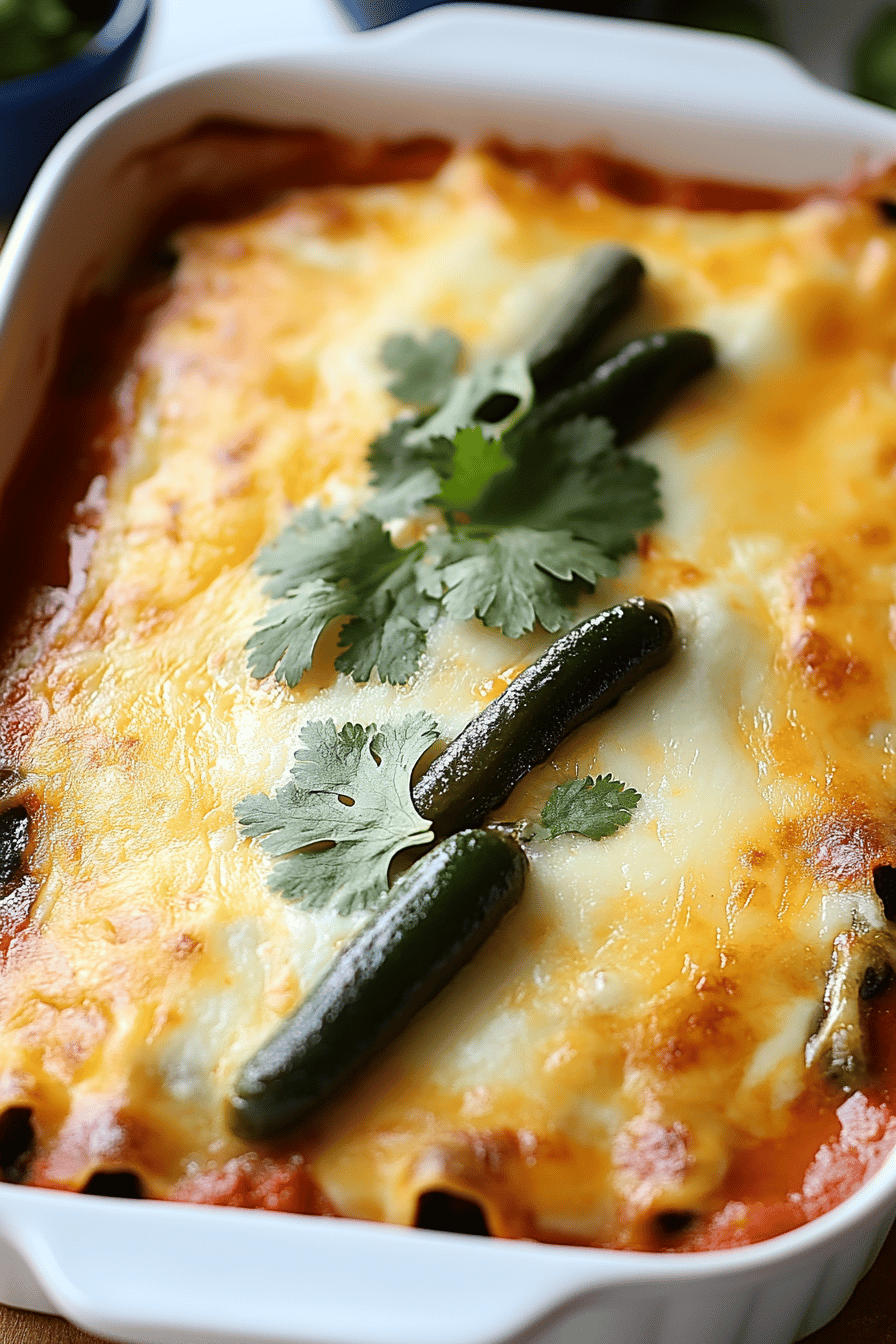 Chili Relleno Casserole Final Dish Presentation