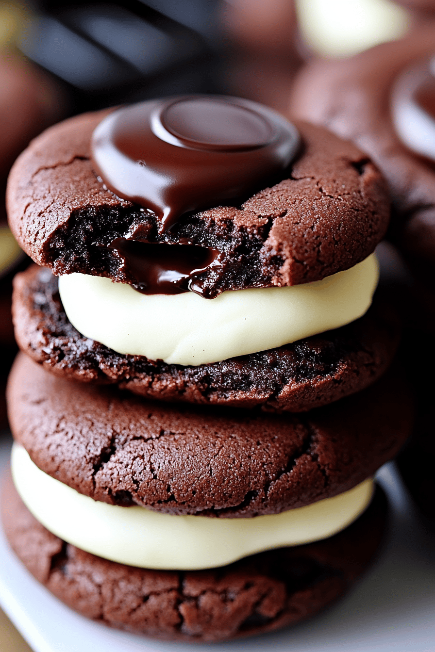 Chocolate Sandwich Cookies Recipe Final Dish Presentation