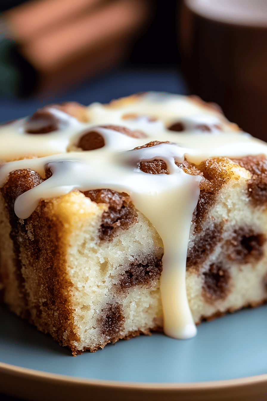 Cinnamon Roll Coffee Cake Final Dish Presentation