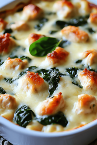 Creamy Chicken Spinach Casserole