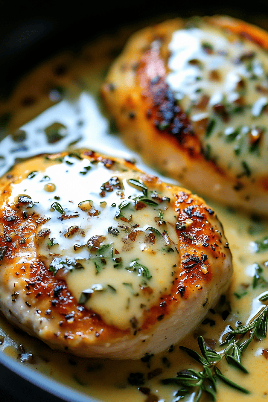 Creamy Herb Chicken Recipe Final Dish Presentation