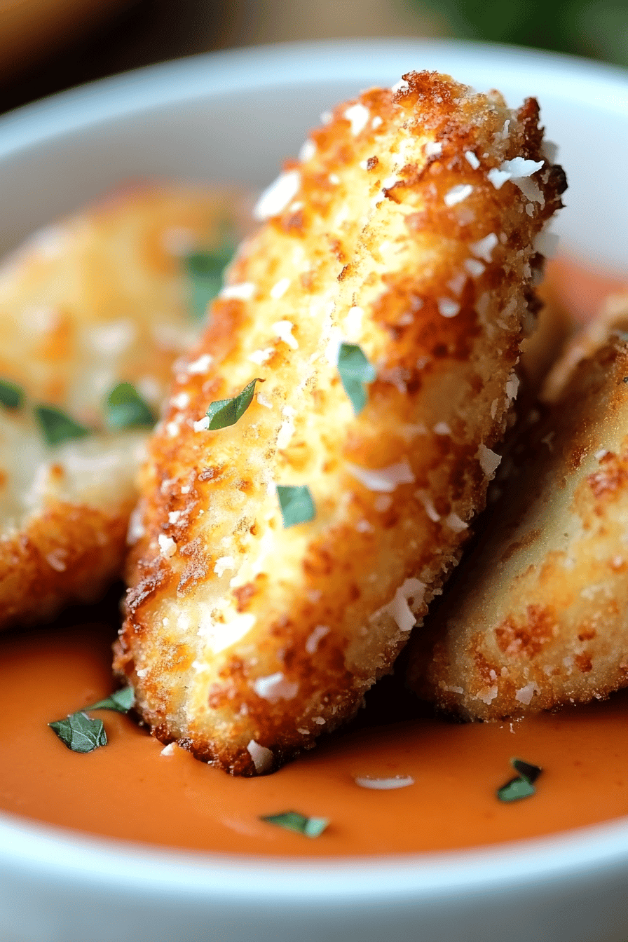 Crispy Coconut Chicken Tenders Final Dish Presentation