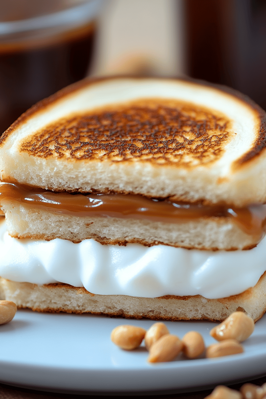 Fluffernutter Sandwich Final Dish Presentation