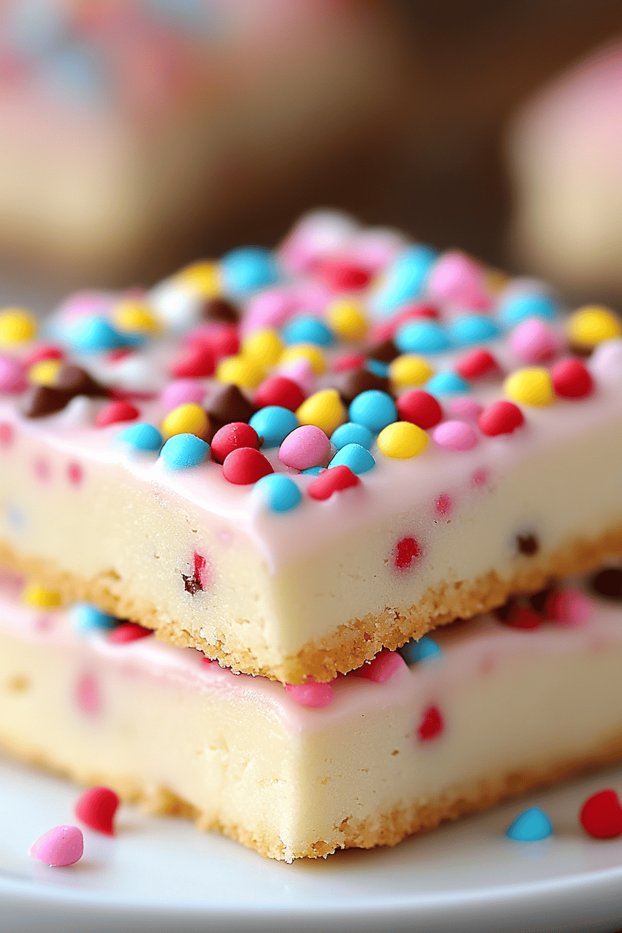 Frosted Sugar Cookie Bars Final Dish Presentation