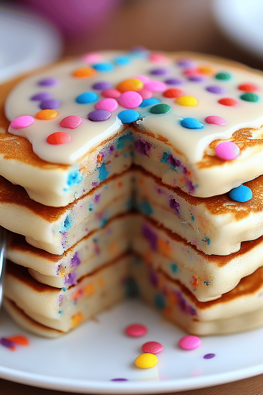 Funfetti Pancakes Final Dish Presentation