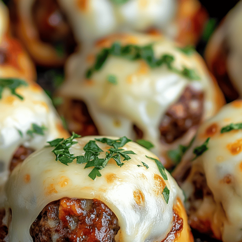 Garlic Bread Meatball Bombs