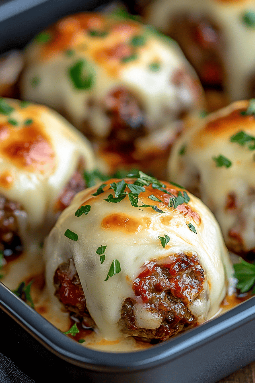 Garlic Bread Meatball Bombs Final Dish Presentation