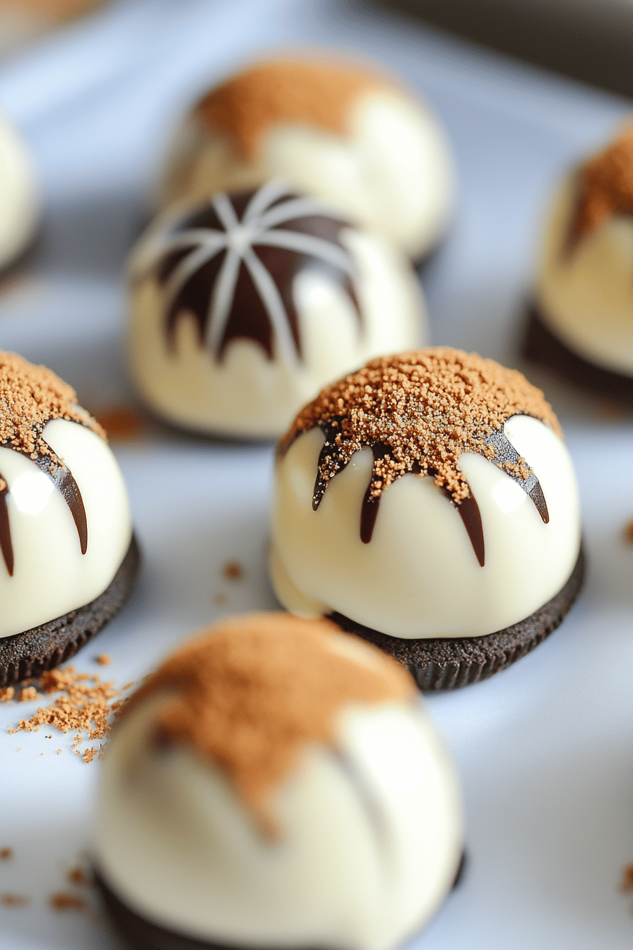 Gingerbread Oreo Truffles Final Dish Presentation