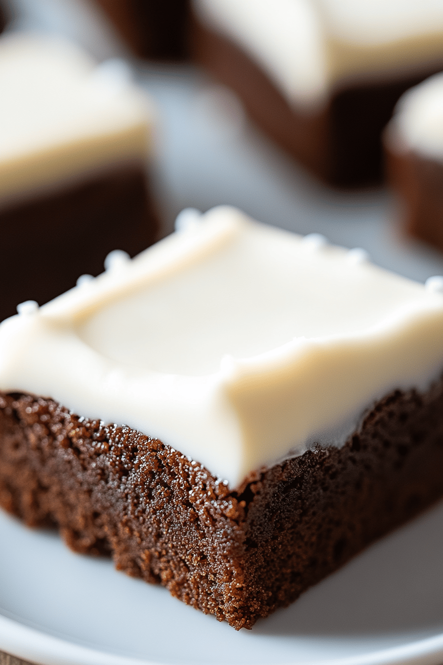 Gingerbread Sheet Cake Final Dish Presentation