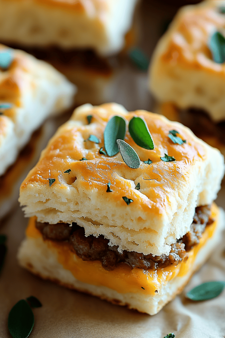 Homemade Sausage Cheddar Biscuits