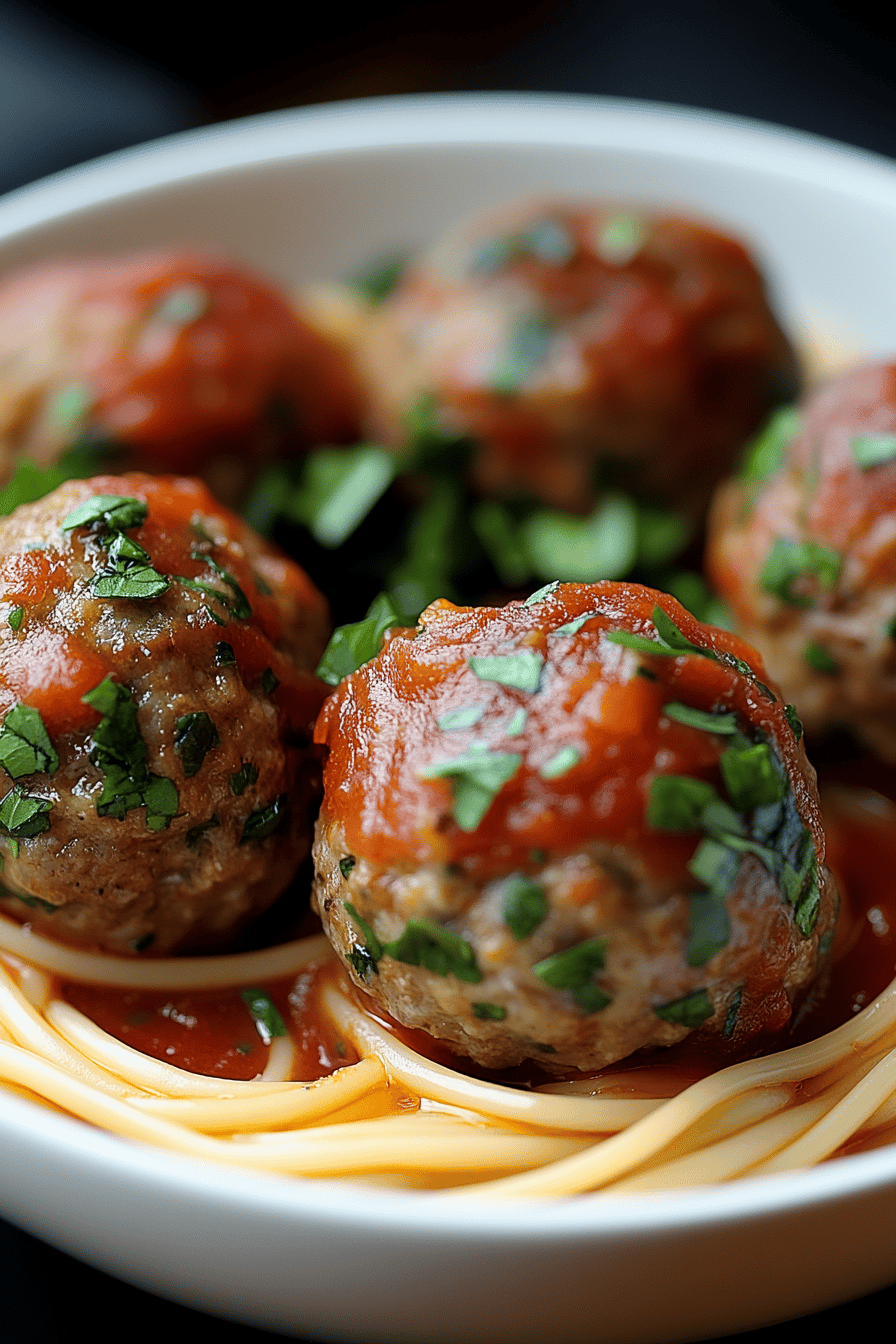 Italian Meatball Recipe Final Dish Presentation