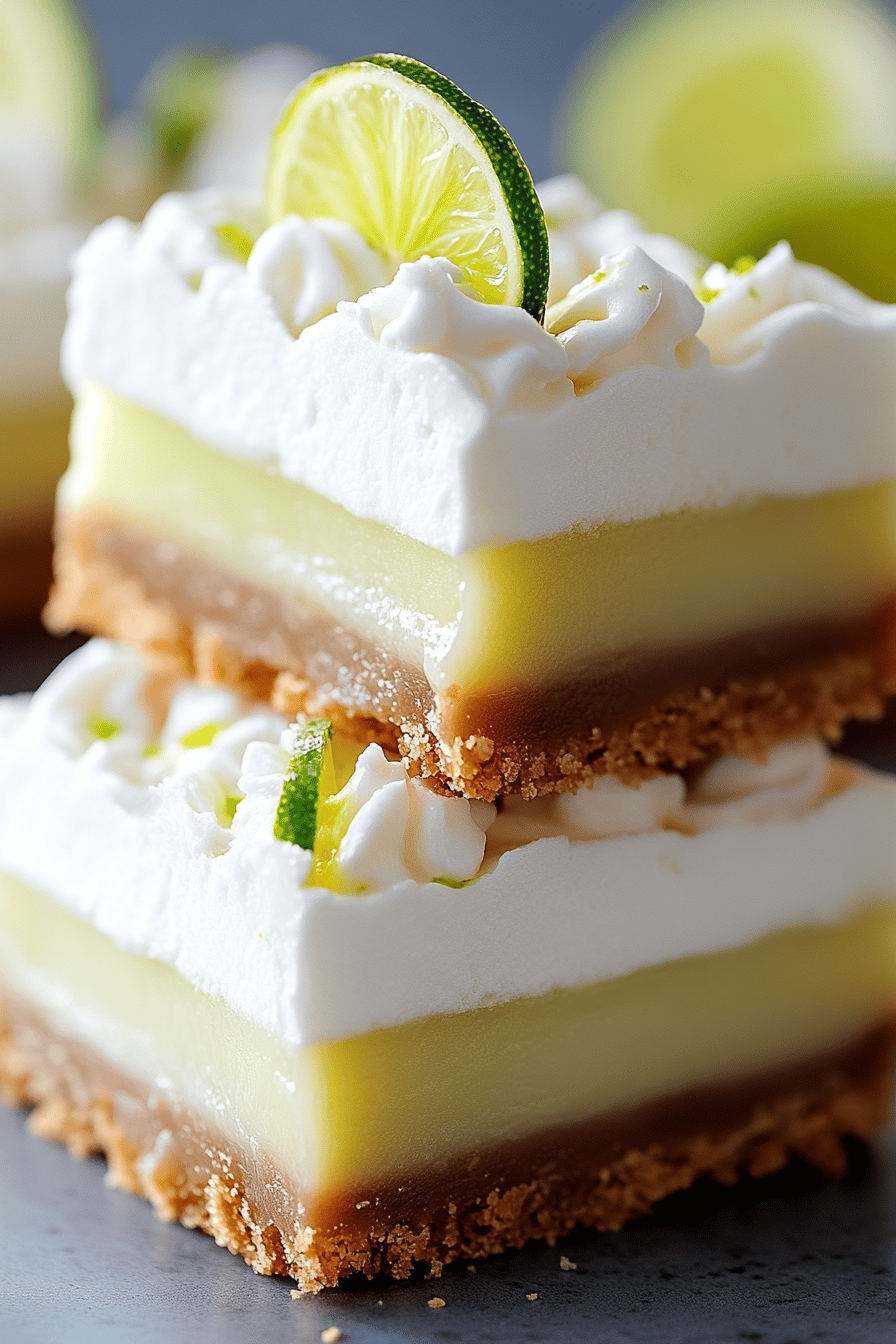 Key Lime Pie Bars Final Dish Presentation