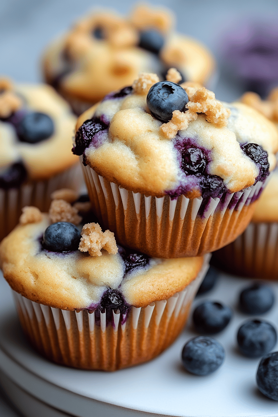 Lemon Blueberry Muffins Final Dish Presentation