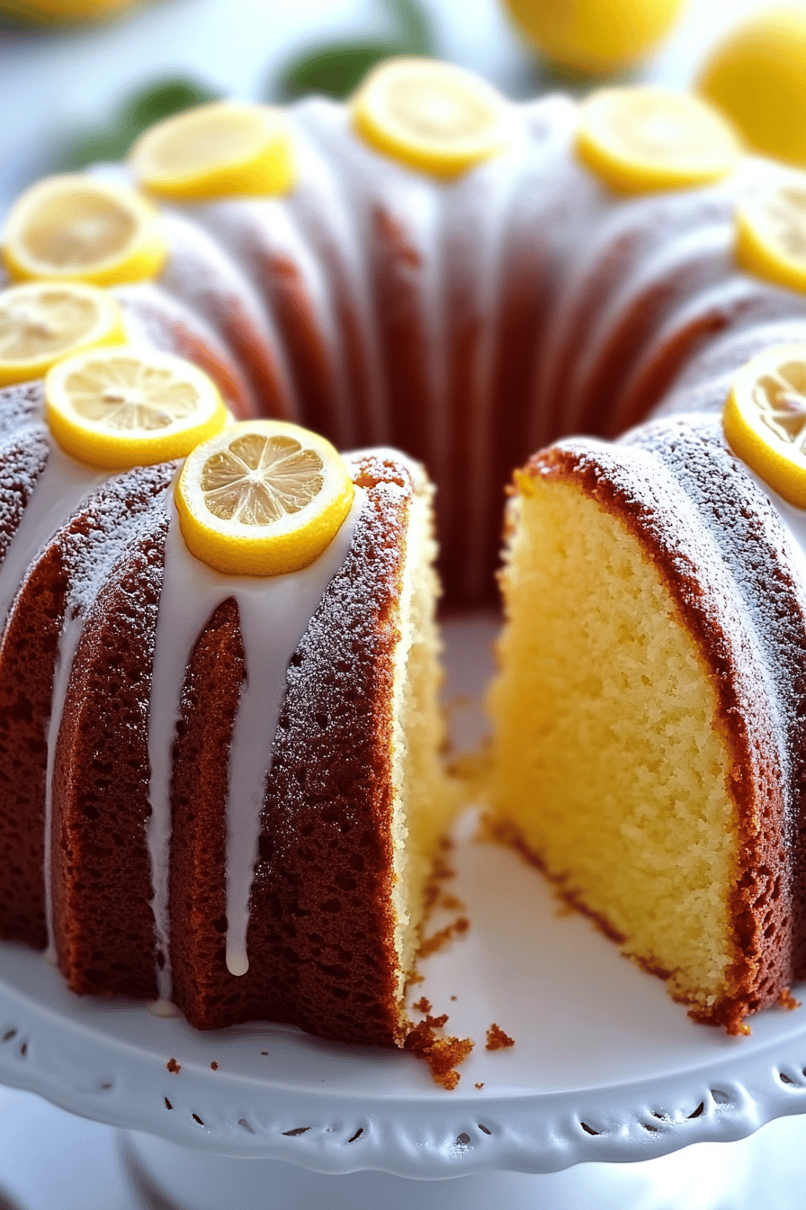 Lemon Pound Cake Recipe Final Dish Presentation