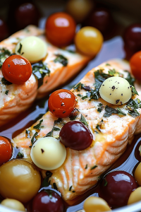 Mediterranean Salmon Bake