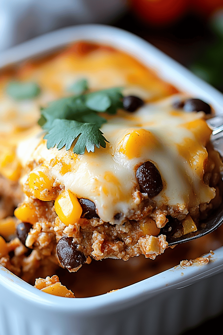 Mexican White Trash Casserole Final Dish Presentation