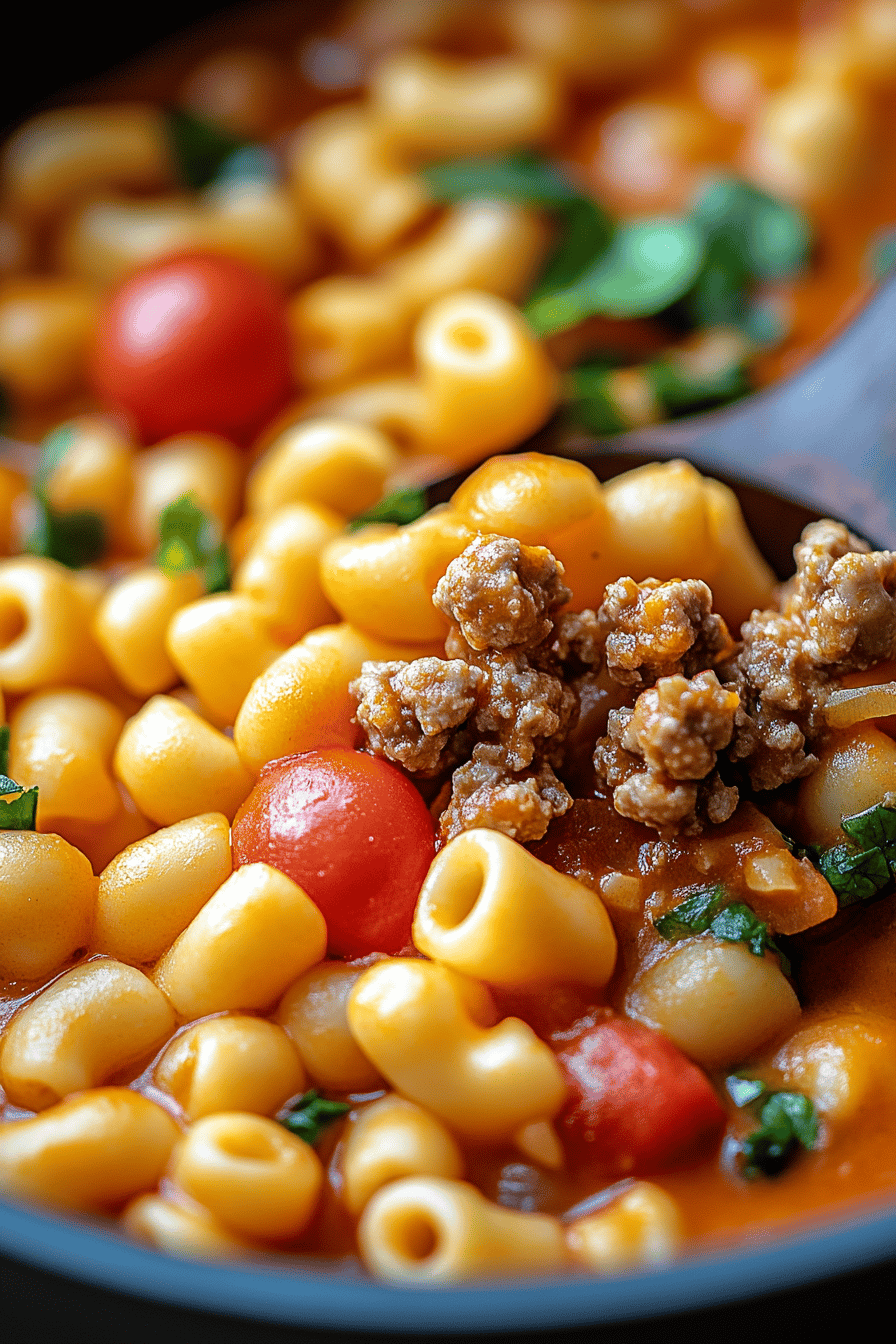 One-Pot Taco Pasta Final Dish Presentation