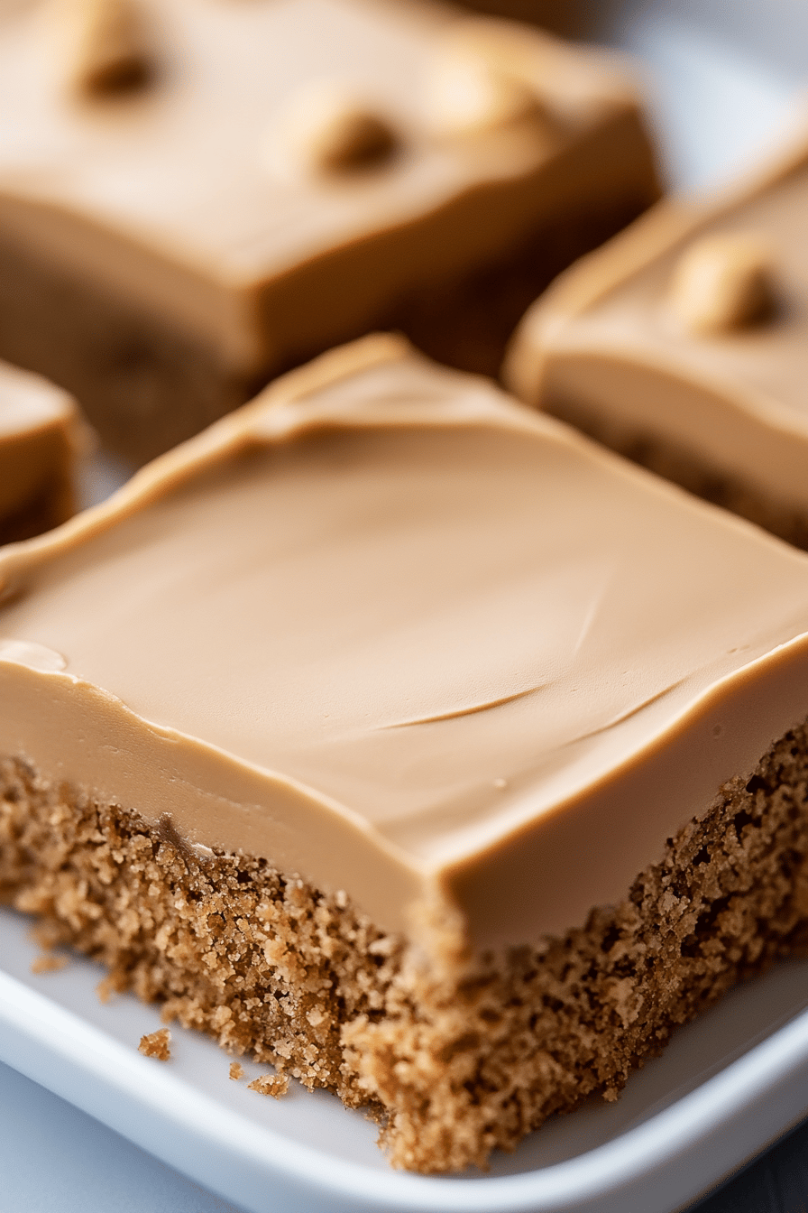 Peanut Butter Sheet Cake Final Dish Presentation