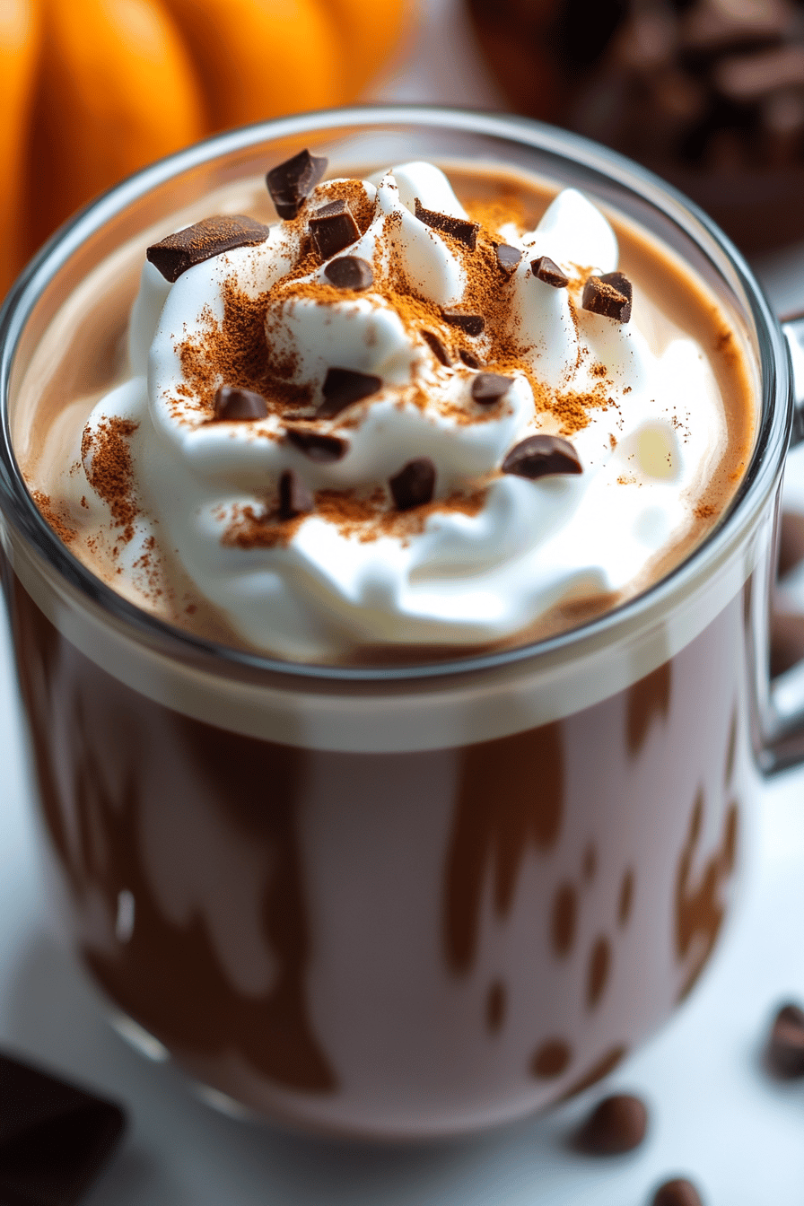 Pumpkin Spice Hot Chocolate Final Dish Presentation