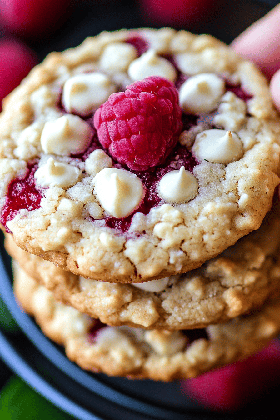 Raspberry Crumble Cookies Final Dish Presentation
