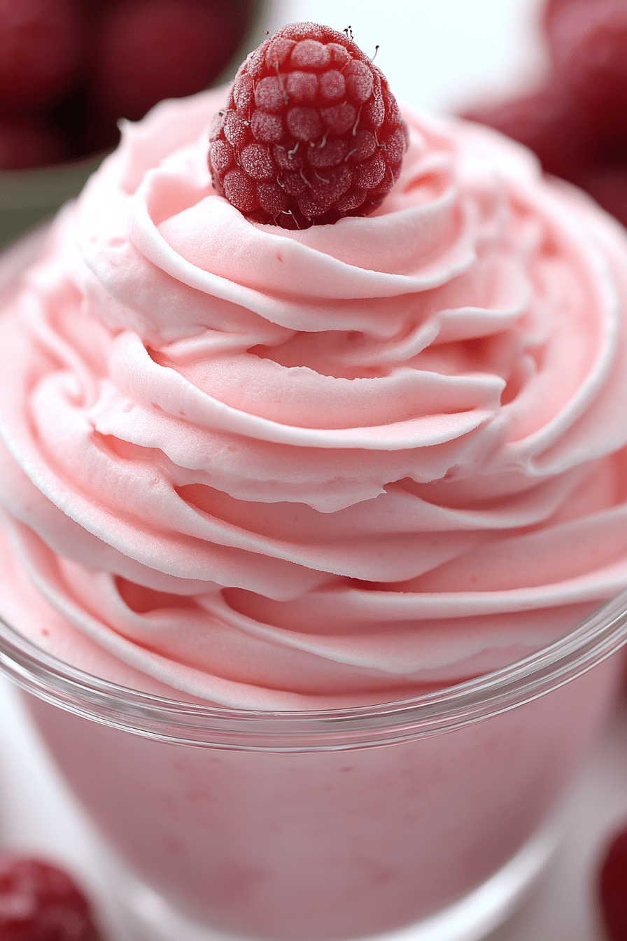 Raspberry Whipped Cream Final Dish Presentation