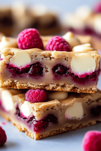 Raspberry White Chocolate Blondies