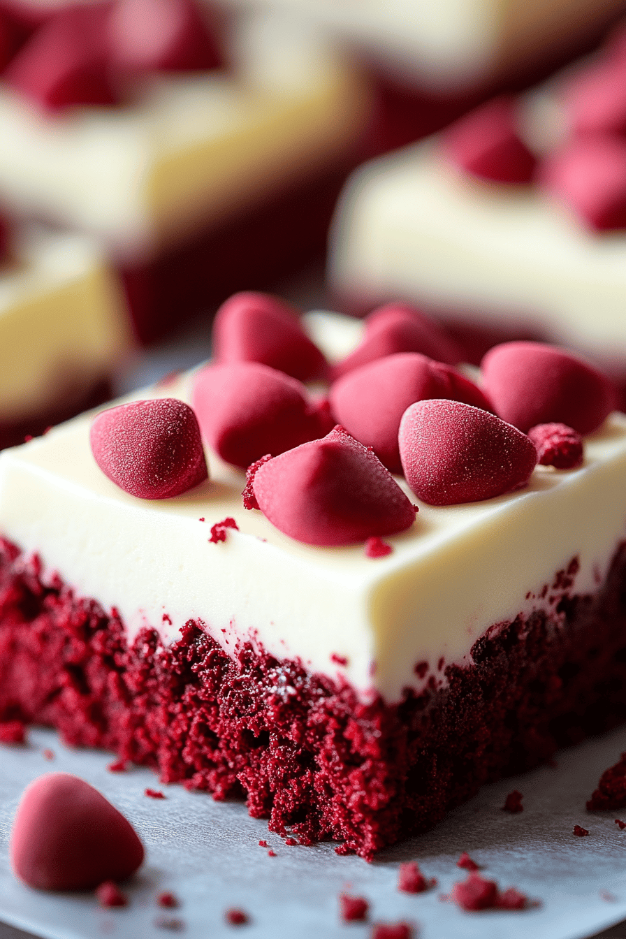 Red Velvet Sheet Cake Final Dish Presentation