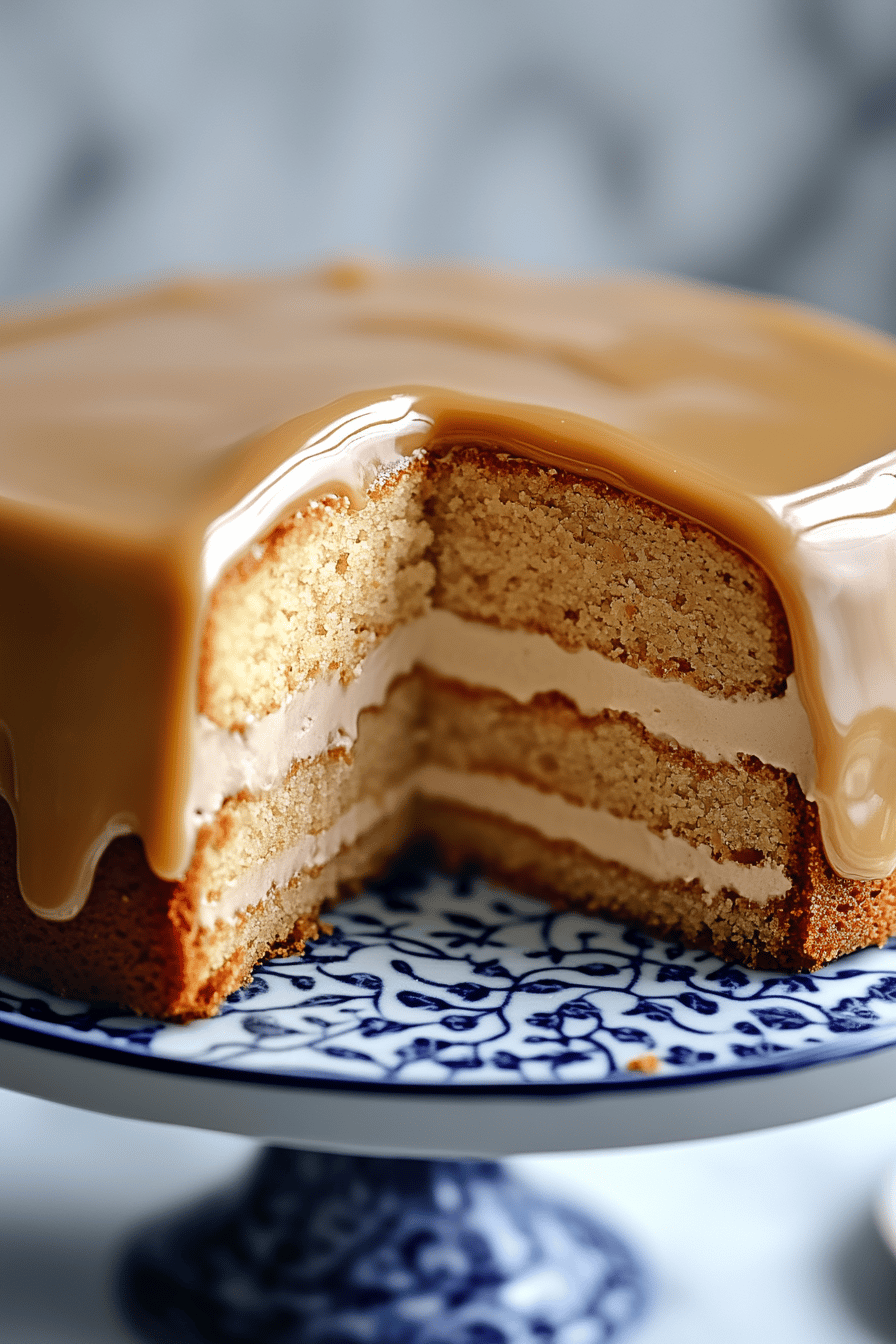Southern Caramel Cake Recipe Final Dish Presentation