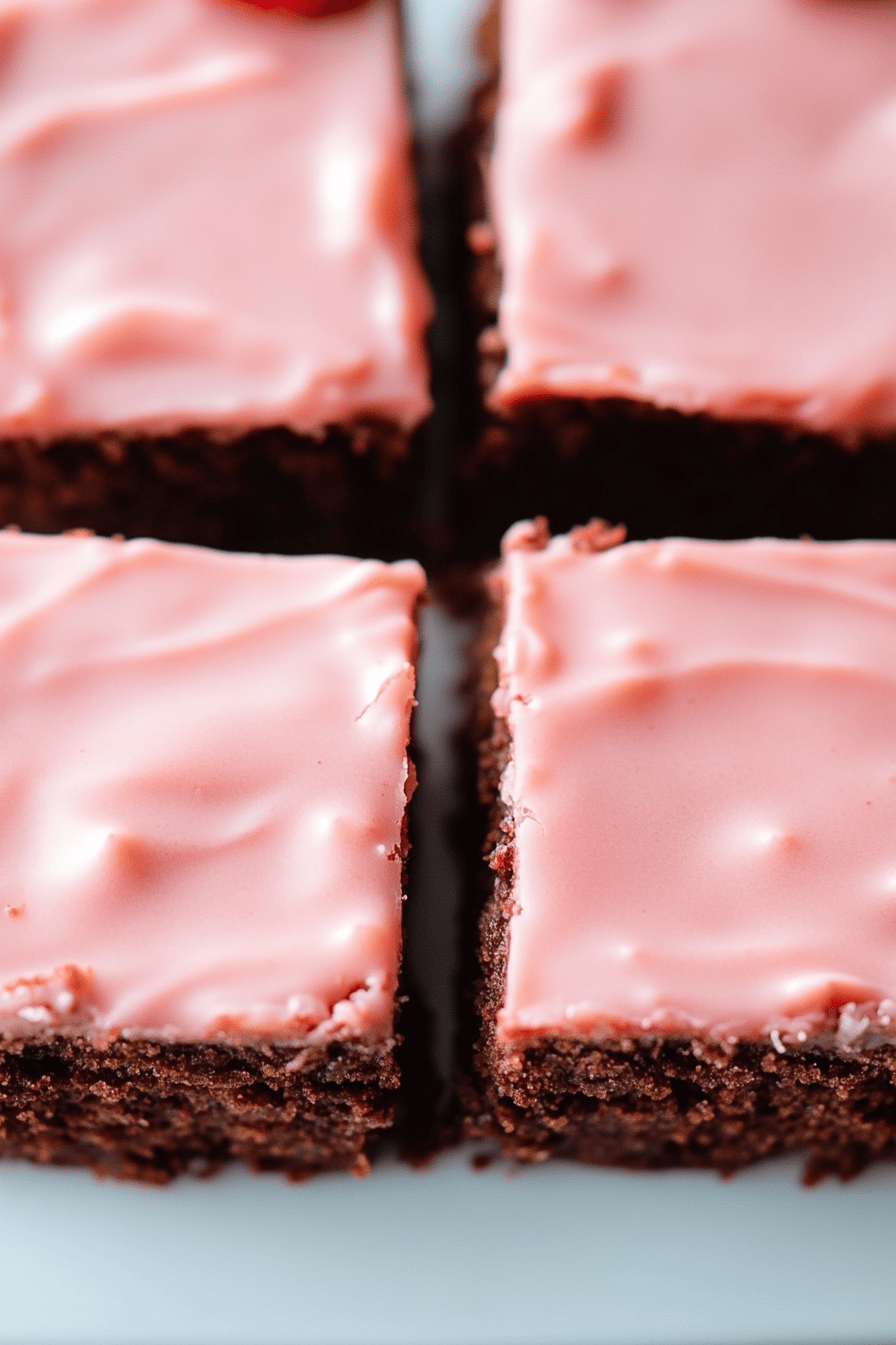 Strawberry Brownies Final Dish Presentation