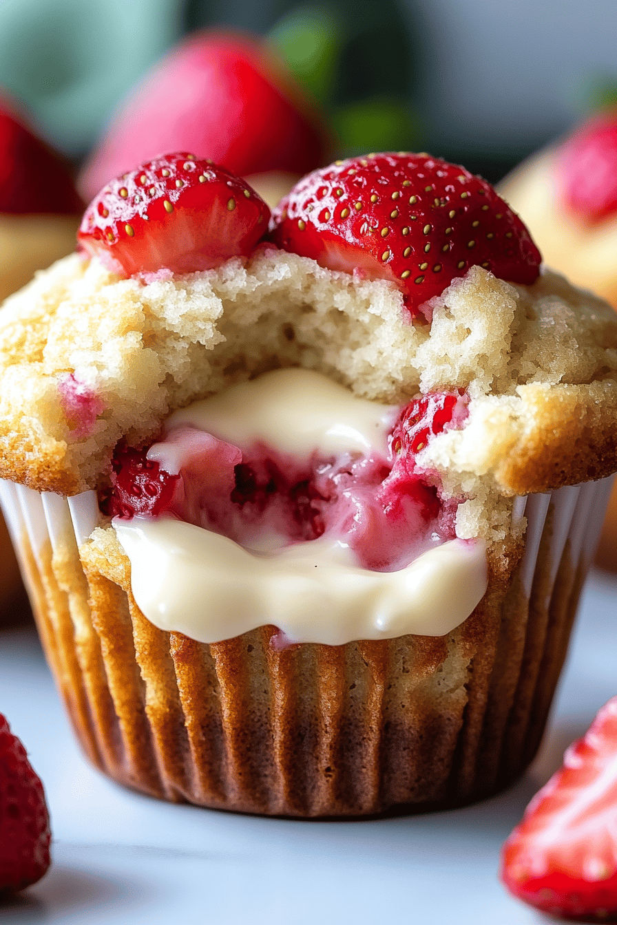 Strawberry Cream Cheese Muffins Final Dish Presentation