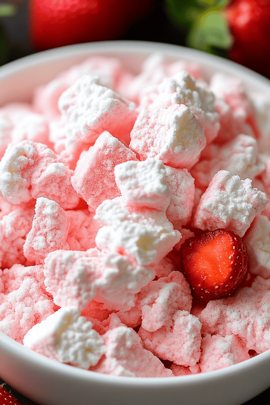 Strawberry Marshmallows Salad Final Dish Presentation