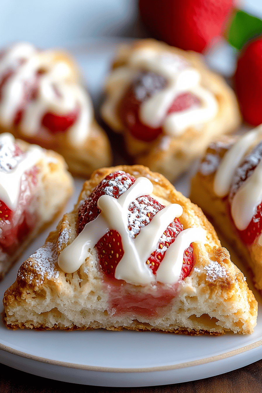 Strawberry Scones Recipe Final Dish Presentation